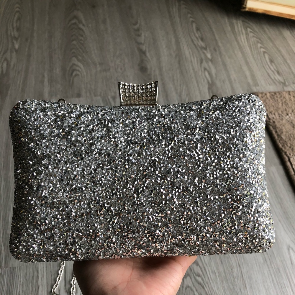 Crystal encrusted clutch